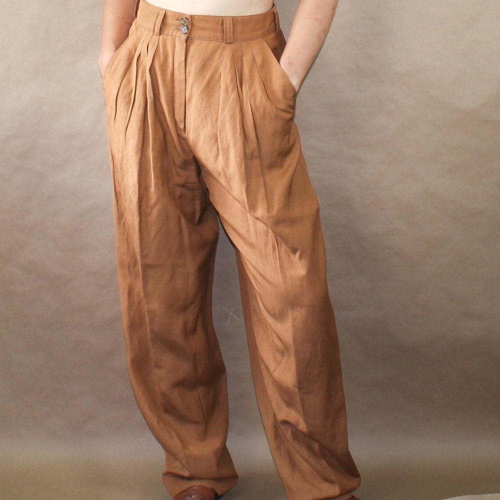 (1) vtg 70s high waisted pleated autumn pants
